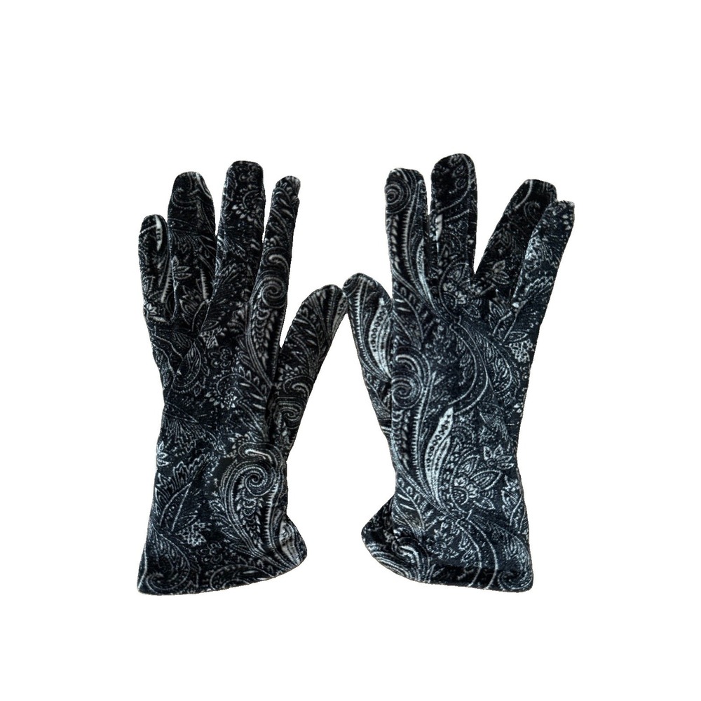 Thinsulate Velvet Gloves One Size Black Dark Feminine Whimsigoth 90s